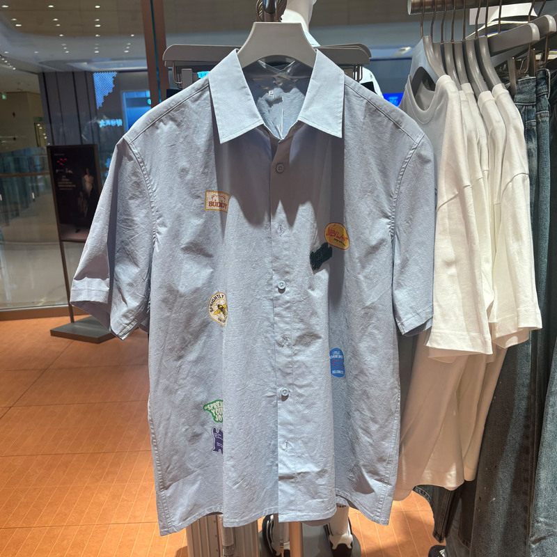 Trendy Men's Clothing 2026 Summer Fashion Fun Printed Short-Sleeved Shirt Lapel Cardigan Loose Shirt Uuv260049