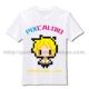 Gemini Miki Lianhuan hoạt hình anime hoạt hình ngắn tay áo đôi anime T-shirt băng lụa cotton tay áo ngắn