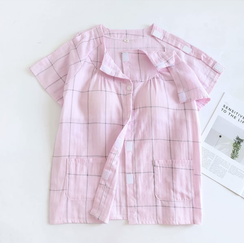 Post-Shoulder-Sleeve Surgery Clothing with Chest Pads, Physiotherapy Clothing, Women's Special Top, Thin, Can Be Worn Outside, Nursing Pajamas, Pure Cotton