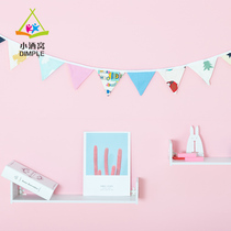 Childrens tent small bunting childrens room Kindergarten interior decoration triangle string flag wedding birthday party decoration