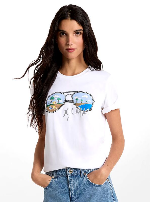 Mk T-Shirt Graphic Logo Cotton T-Shirt