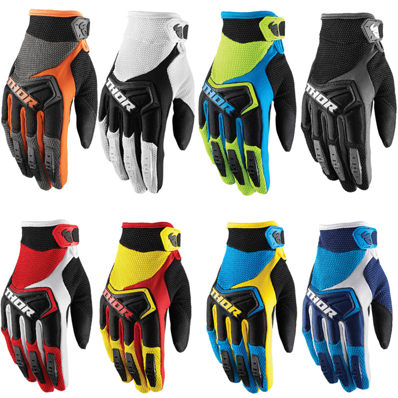 2018 new Thor cross-country locomotive off-road bike gloves Long finger gloves ultra-slim non-slip gloves