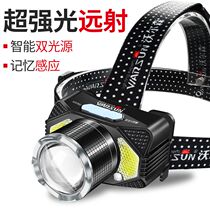 led induction headlight light charging super bright head-mounted flashlight 3000 m waterproof miners lamp night fishing lamp home