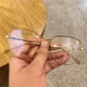 Xiaohongshu net nổi đình nổi đám gương mặt gầy đeo kính cận thị nữ gọng lớn mắt siêu nhẹ nam phiên bản Hàn Triều - Kính