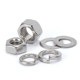 Jinchao 304/316L2205 ສະແຕນເລດ hexagonal nut set flat washer spring washer combination screw cap M4M5M6M8