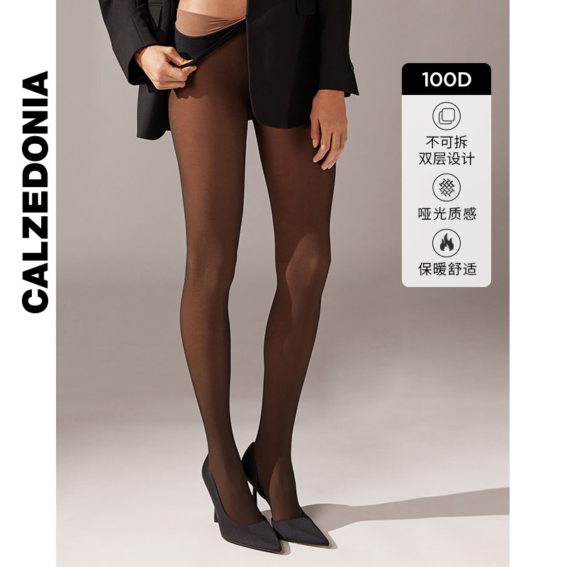 CALZEDONIA осень и зима артефакт мода твердый шелковистый черные чулки MODC2025