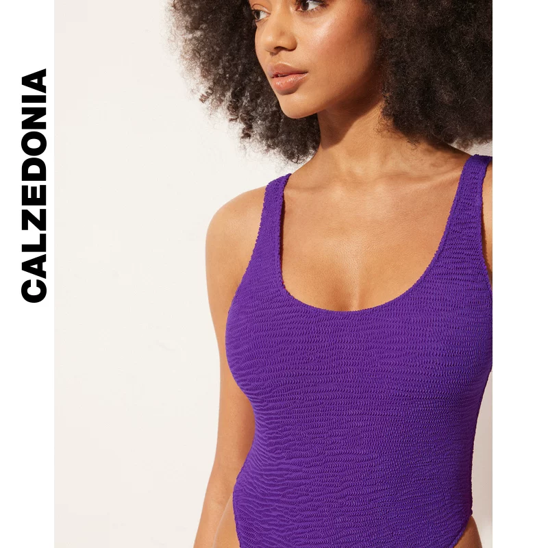 CALZEDONIA Kaze Итальянские носки лето дамы морской берег простой сморщенный волна слитный купальник 0IS1797