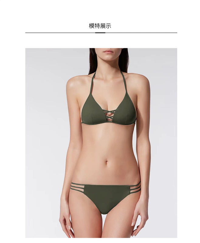 Bộ bikini dây đơn giản và đơn giản của phụ nữ CALZEDONIA RTL1530 7887 - Bikinis đồ bơi bikini