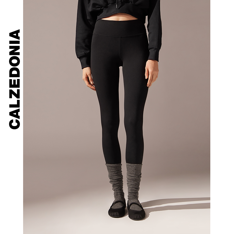CALZEDONIA Носки Женские тянущиеся леггинсы CALZEDONIA Тонкие простые брюки MIP026 Осень и зима