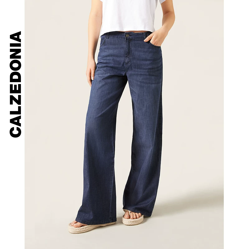 ЧУЛКИ CALZEDONIA Весна и лето Легкие джинсовые женские повседневные брюки CALZEDONIA MODP1264