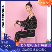 Bà CALZEDONIA Quần legging sọc bên cơ bản tương tự MODP0897 019 - Quần tây thường