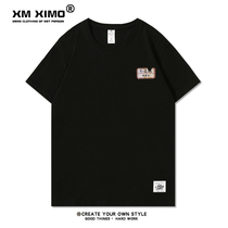 Korean ulzzang Harajuku loose Japanese retro tide brand expired student Mens couple short sleeve t-shirt