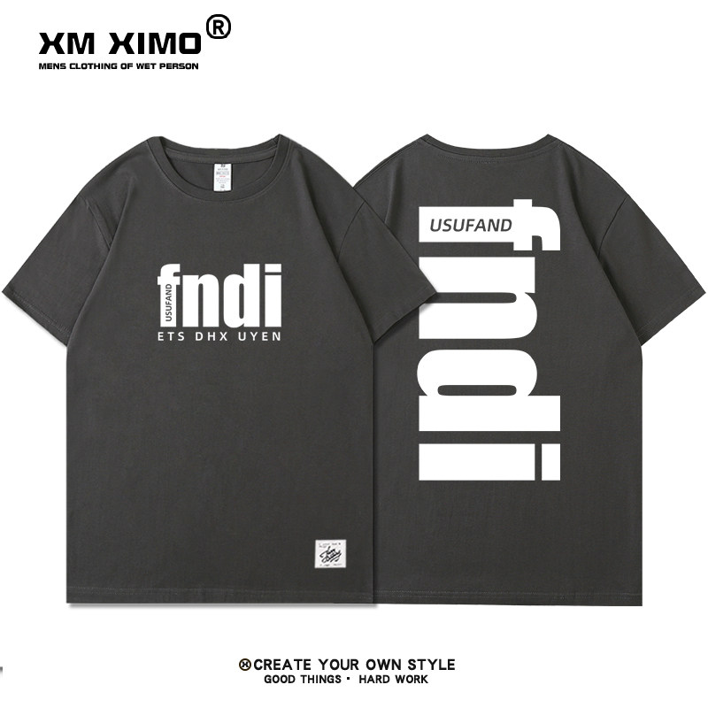 Short sleeve T-shirt men's Tide brand Hong Kong style fashion trend loose winter cotton ins half sleeve T-shirt large size clothes summer