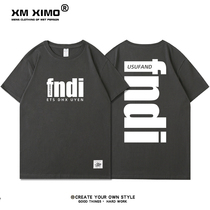 Short sleeve T-shirt mens Tide brand Hong Kong style fashion trend loose winter cotton ins half sleeve T-shirt large size clothes summer