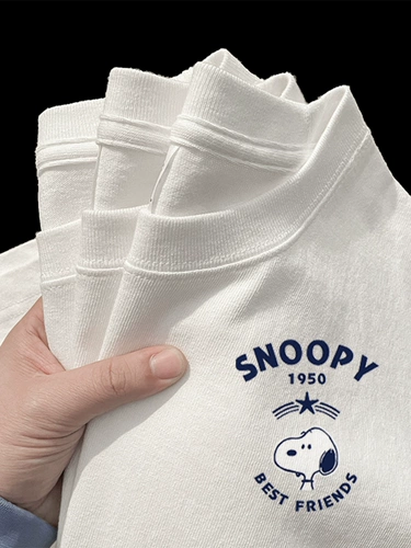 245 г тяжелая мужская футболка из чистого хлопка с короткими рукавами и принтом. Летняя футболка бренда Trbottomy с круглым вырезом и длинными рукавами.