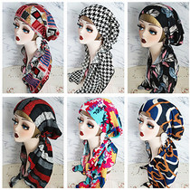 Clearance of a variety of long tail wrap headscarf hairband cap travel kitchen dust cap cover hair bald head chemotherapy head cover nightcap