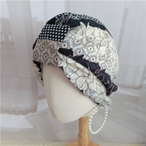 Retro vintage French style elegant travel style silk home multi-purpose Baotou hat Muslimt urban