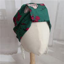 New French elegant retro medieval personality street silk confinement air conditioner Baotou cap Muslimturban