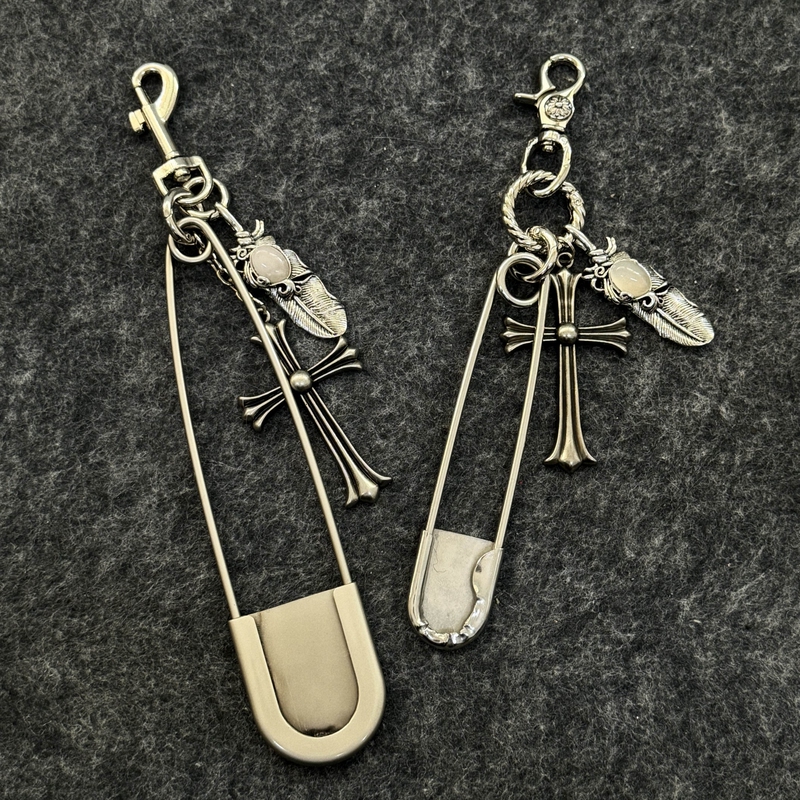 Kgsc LAOSHU Personalized Multi-Element Bag Pendant Metal Cross Keychain High-End Waist Decoration