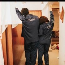 Red wedding wedding spring and summer new couple suit men and women long-sleeved home Hu Ge with the same pajamas morning robe women