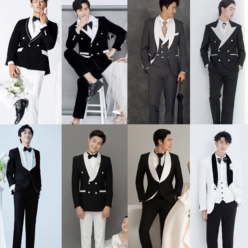 New Studio-Themed Photography Men's Clothing Wedding Studio Photography Performance Suit Three-Piece Korean-Style Suit New Studio-Themed Photography Men's Clothing Wedding Studio Photography Performance Suit Three-Piece Korean-Style Suit