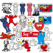 Large size trendy European and American trendy brand personalized luggage stickers laptop guitar water cup electric car car skateboard helmet waterproof trolley case big belly cup decorative stickers waterproof 23 pieces