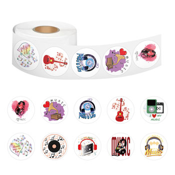 New cartoon music notes personalized painted stickers waterproof