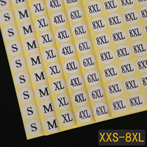 Spot clothes size label stickers clothing code number stickers number stickers clothes size number stickers