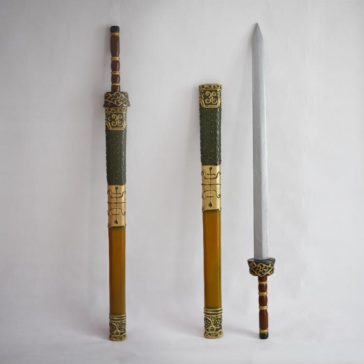 Opera and TV props wooden props bronze sword imitation ancient sword The more Wang sword to practice sword Han Wang sword