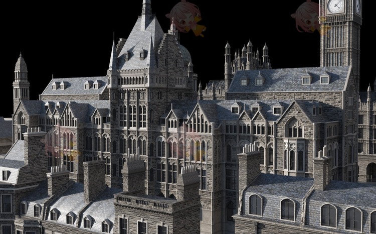图片[7]-C4D维多利亚时代中世纪欧美maya建筑景观3D模型fbx立体obj素材K24-cg男孩