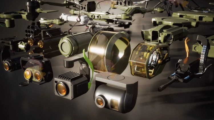 图片[4]-K040交通工具无人机 3d模型Kitbash3D-Vehicles格式c4d/blender/fbx/obj-cg男孩