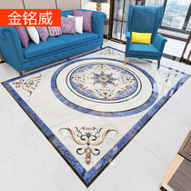 Living room floor tile European tile parquet floor tile dining room floor center puzzle throwing crystal tile