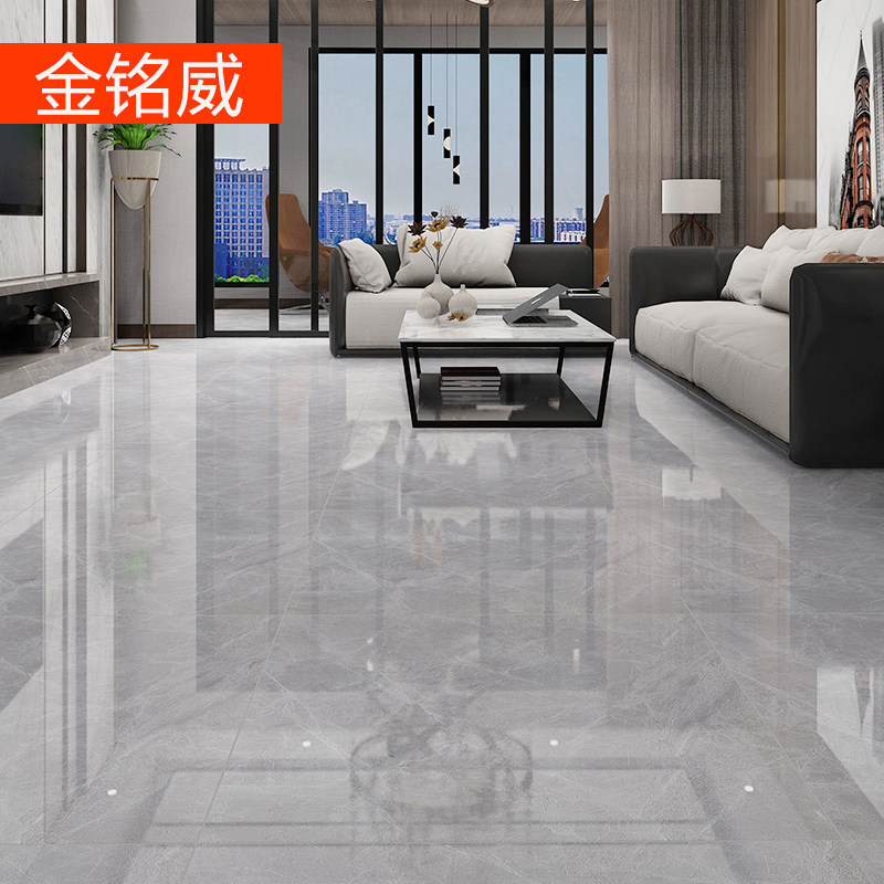 Simple modern living room non-slip wear-resistant diamond floor tile stone pattern marble tile 800x800 floor tile