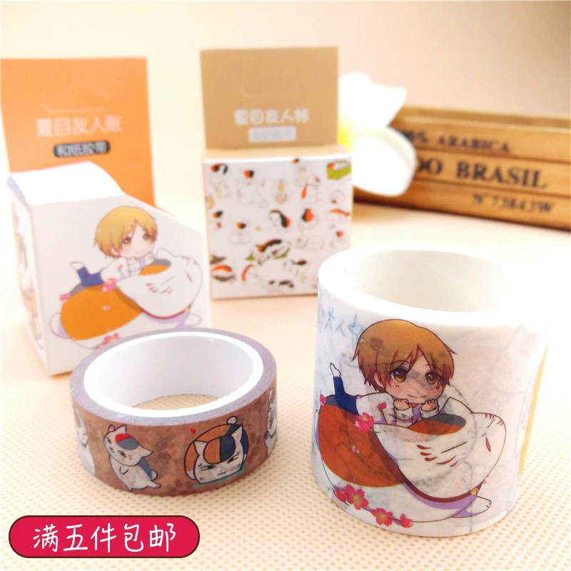 Tài khoản bạn bè của Anime Natsume quanh tài khoản băng tay không thấm nước sticker mèo tài khoản giáo viên tay và băng giấy văn phòng phẩm - Carton / Hoạt hình liên quan