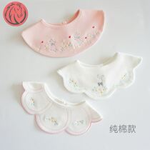 Slip towel baby girl princess summer thin water absorbent bib baby Korean version of foreign-style neck washable