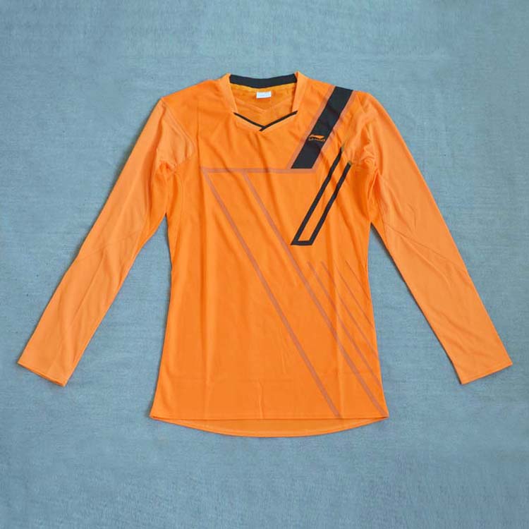 Women's sports long sleeve T-shirt spring autumn style football sashimi training match sweatshirt sweating speed dry and breathable tangerine