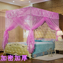 Mosquito net household double square top 1 5m1 8m encryption thickened three-door bracket palace floor princess wind old-fashioned