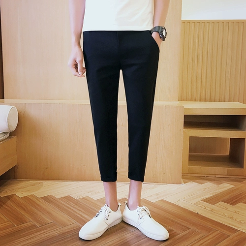 Летние тонкие эластичные универсальные штаны, в корейском стиле