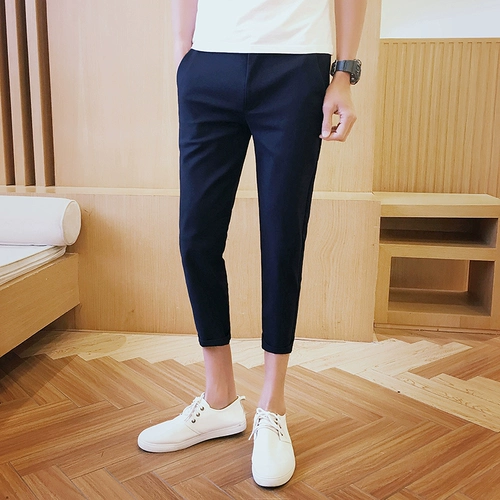 Летние тонкие эластичные универсальные штаны, в корейском стиле