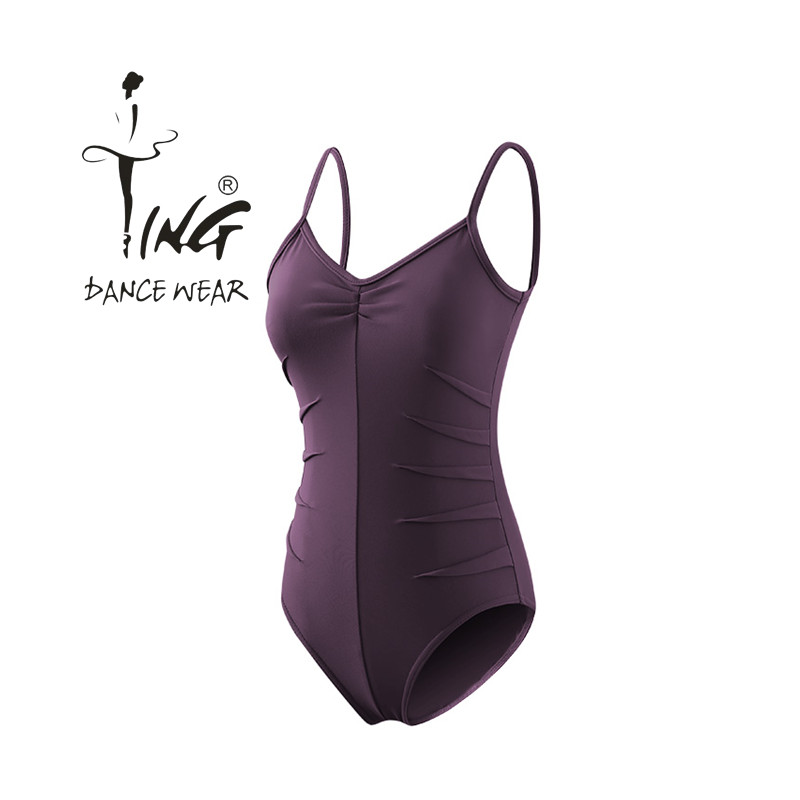 TING Chen Ting ballet company with dance practice utility-style Waist Folds Gymnastics Suit for adults Dance artistes Costume Women