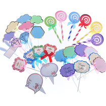 Baking Cake dress with Banner Creative Children Birthday Cartoon Cards Inserts Sweet decorations Blank Card Cards