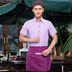 Western Restaurant Cafe Hotel Staff Mang sọc Áo sơ mi ngắn tay mùa hè Tây Nam Ăn Workwear 