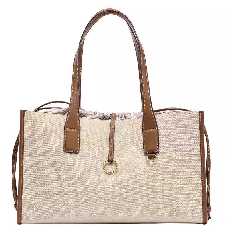 Z Brand 2026 Spring New Women's Bag Canvas Casual Shoulder Handbag Versatile Commuter Shopping Tote Bag