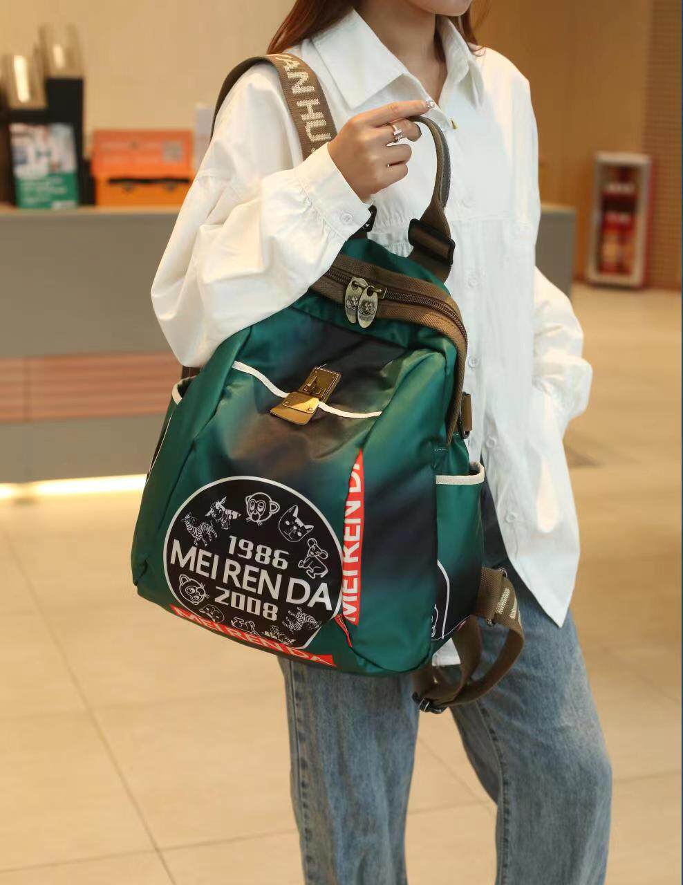 European Special Cabinet Spot Canvas Double Shoulder Bag Schoolgirl New Fashion Commuter Oxford B Backpack Casual-Taobao