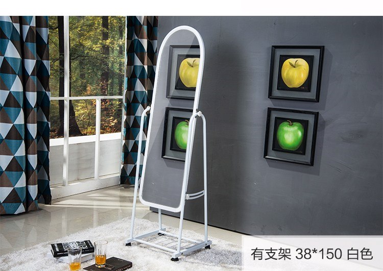 Gương di động đơn giản đứng trên sàn dài Gương phù hợp Gương trang điểm Gương treo tường Ưu đãi đặc biệt - Gương gương đứng có đèn
