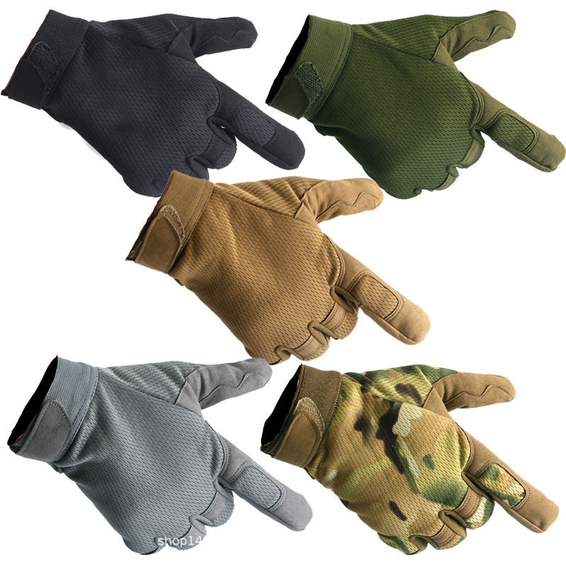 Outdoor mountaineering riding tactical full finger gloves CS field city gray gloves CP camouflage wear-resistant breathable gloves