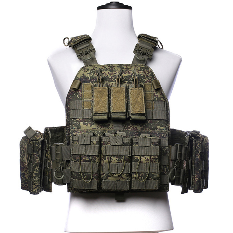 Bucksgear Russian Camouflage Quick-Release Tactical Vest Little Green Man Emr Six-Piece Set Breathable Protective Vest