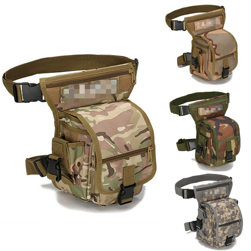 Outdoor Jun fan tactical camouflage fan bag leg bag mountaineering fishing leg bag thunderbolt team tactical maneuvering tool leg bag