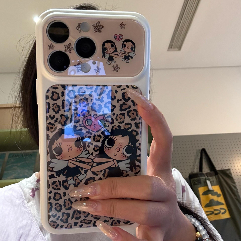 Sweet and Cool Retro Leopard Print Angel Xiaoyu Phone Case for iPhone 17 Pro Max Dopamine 16Pm Creative Apple 15 Plus/14 Pro Skin-Feel Large Window 13/12/11 Protective Case for Women Sweet and Cool Retro Leopard Print Angel Xiaoyu Phone Case for iPhone 17 Pro Max Dopamine 16Pm Creative Apple 15 Plus/14 Pro Skin-Feel Large Window 13/12/11 Protective Case for Women