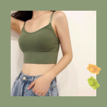 (Two pieces only 38 yuan) Korean version of the inner beauty back small camisole vest base shirt underwear women wear solid color